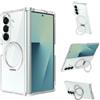 zZjoOoj 360° Girevole Supporto Magnetica Custodia Cover per SAMSUNG Galaxy Z Fold 8 Ultra [Stabile CD Anello Supporto ],Antiurto, Anti-Graffio (Trasparente)