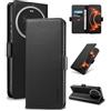 Yunubeyii Cover Libro per Xiaomi 17 Ultra,Nero | Blocco RFID,Luxury PU Pelle,Portafoglio,Card Holder,Magnetic Phone Custodia,Kickstand,Protettiva,Antiurto
