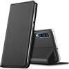 Verco case per Samsung Galaxy A90 5G Cover, Custodia a Libro Pelle PU per Galaxy A90 5G Booklet Protettiva [magnetica integrata], Nero