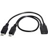 chenyang CY Micro USB Femmina a 2 Micro USB maschio cavo di ricarica per estensione splitter per Galaxy S5 i9600 S4 I9500 Note2 N7100 S3 I9300 S2 9100