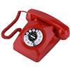Dioche Telefono vintage in stile western - Suono nitido, memorizzazione del numero di emergenza, composizione semplice, arredamento elegante - Rosso