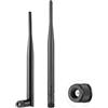 Vecys 2PCS Doppio Banda WiFi Antenna 2.4GHz 5GHz 5.8GHz Antenna Esterna RP-SMA Maschio Antenna 5dBi 19cm/7in per Router Wireless Hotspot Mobile Wifi Wireless DVR Video Recorder Wireless LAN