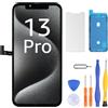 LL TRADER Schermo di ricambio per iPhone 13 Pro 6,1 pollici LCD Retina FHD Display COF Touch Screen Digitizer con kit di strumenti di riparazione, nastro impermeabile, Screen Protoctor 003