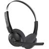 JLab Go Work Pop Cuffie Bluetooth con Microfono senza Filo - Cuffie da PC e Lavoro con 50 ore di Riproduzione, Wireless Headset Bluetooth, Connessione simultanea a Computer e Cellulare, Nero