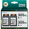 KEENKLE 305XL Nero Cartucce Sostituzione per HP 305 XL per HP DeskJet 2820e 2800e 2823e Envy 6010 6020 6032 Envy Pro 6400 6420 6430 (2 Nero)