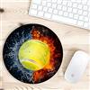Grupo Darik Tappetino per mouse rotondo 20 cm - Base antiscivolo - Mouse Pad con disegni originali - Ideale per ufficio, gaming e telelavoro (Tennis/Padel)