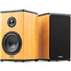 Audizio BS20 - Altoparlante attivo con batteria, altoparlante stereo, durata 60 ore, 100 Watt, BT 5.4 e AUX, HiFi Studio Monitor Box con woofer da 4 - Altoparlante Bluetooth per TV e desktop - Bambù