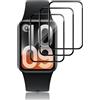 Funrae TPU Pellicola Protettiva Compatibile per Xiaomi Smart Band 10 Pro [3 Pezzi], Senza Bolle [Anti Graffi] Trasparente Ultra HD Protezione Schermo Protettivo Facile con Kit D'Installazione