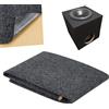 OLYCRAFT 1x1m Tappetino per Bagagliaio In Moquette Grigia per Subwoofer con Retro Adesivo Nero Foglio di Feltro Autoadesivo Spesso 1.5mm per Copertura Del Sistema di Altoparlanti Interni Dell'Auto