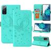 CASAFUNY Custodia per Samsung Galaxy S20 FE, Cover Samsung Galaxy S20 FE 5G,Custodia Pelle Protettiva Portafoglio Magnetica Flip Case Libro per Samsung Galaxy S20 FE 4G/5G (6,5 pollici), Verde