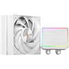 Mars Gaming ML-PROII120 Raffreddamento Liquido AIO 300W TDP, Pompa 4ª Gen Opti-Chamber Base in Rame e Microcanali, 1x Ventola 120mm FDB, Blocco in Alluminio Spazzolato con FRGB Lineare, Bianco