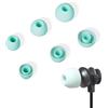 HYSHIKRA Cuscinetti auricolari di ricambio, compatibili con cuffie Bluetooth e cablate intrauricolari che hanno un diametro interno foro di 3,8-6 mm, 3 misure (S/M/L) (Ciano, 2 paia)