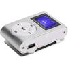 Dioche Mini Lettore Musicale MP3 Portatile con Schermo LCD Design Posteriore Ultraleggero Slot per Scheda di Memoria Integrato Supporta Espansione da 32 GB Batteria a Lunga Durata per gli (SILVER)