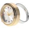 Hemobllo Orologio Ad Anello per Studenti: Elegante Design con Strass, Resistente All'acqua, Orologio Al Quarzo Leggero per L'uso Quotidiano E Le Attività All'aperto, Color Oro.