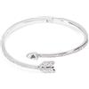 Swarovski Idyllia Collezione Bracciale rigido, Tagli misti, Freccia, Bianco, Placcato rodio