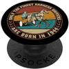 Harness-Racing Accessories Trotting-race Compleanno nata nel 1944 equestre Cavallo Gara di trottare PopSockets PopGrip Adesivo