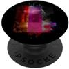 Art Pop Mobile Gallery Progettazione estetica di Synthwave della griglia astratta di arte di Glitch scuro PopSockets PopGrip Adesivo