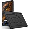 Poetic TurtleSkin Custodia progettata per Samsung Galaxy Tab S8 Ultra Case 14,6 pollici 2022, resistente agli urti, robusta custodia in silicone per bambini, protezione dalle cadute, nera