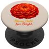 Carnation Flower Tees & Dianthus Gifts b Bloom Bold Live Bright Red Garofano Fiore PopSockets PopGrip Adesivo