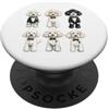 Elegant Canine Creations Dapper Poodle Dog Smoking Formale Canino PopSockets PopGrip Adesivo