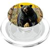 New Mexico Territory Symbols Gifts & Tee Un orso di colore nero circondato da Yucca fiore New Mexico PopSockets PopGrip per MagSafe