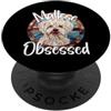 Evergreen Letterworks Maltese ossessionato colorato mosaico amante dei cani design PopSockets PopGrip Adesivo