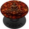 Buddha Designs by Kajiro Autunno Buddha fiore di loto - Foglie autunnali - Buddismo PopSockets PopGrip Adesivo