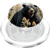 New Mexico Territory Symbols Gifts & Tee Orso colorato nero circondato da fiore Yucca New Mexico 4 PopSockets PopGrip per MagSafe
