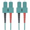 Helos Cavo patch in fibra ottica Helos OM3 duplex LSZH 3,0 mm SC/SC, colore acquamarina, 10,0 m