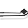 NONE Asta per tende doppia regolabile da 74,1 a 121,9 cm. Metallo nero, resistente alla ruggine
