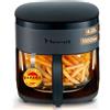 NARVI Friggitrice ad aria NARVI, senza olio con capacità di 4,2 litri, potenza 1300 W, controllo touch multi-menu. Temperatura regolabile 40-260 ° C, con finestra in vetro visibile. Riferimento. NF-10
