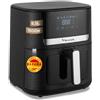 NARVI Friggitrice ad Aria NARVI Oil-Free 6.5L 1600W con Finestra Visibile, Cottura a 360° ° , Pannello touch digitale e 7 programmi automatici