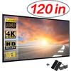 AnovaTec Schermo per proiettore portatile 3D da 30-120 pollici Proiezione pieghevole 16:9 Home Cinema House Indoor Outdoor 4K HD 1080P Rifiuta della luce piatta