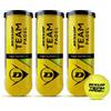 Dunlop Palline da padel Dunlop Team - Confezioni da 3, 6, 12 o cassetto intero | Massime prestazioni e durata