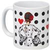 NONE Tazza in ceramica IllustrArte 350 ml "María Blanco" - Design ballerina di flamenco - Tazza bianca stampata - Lavabile in lavastoviglie e adatta al microonde - Regalo originale per gli amanti della