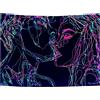 NONE Arazzo Decorativo Luminoso Moderno Bacio o Galassia Stellare - Poster Fluorescente che Brilla al Buio, Tessuto da Parete Moderno per Camera da Letto, Soggiorno o Feste - Design Unico e Versatile