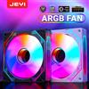 JEYI Ventola JEYI ARGB ventole di raffreddamento per PC da 120mm ventola per Computer dissipatore di calore Ultra silenzioso con 4pin PWM, 5V 3pin ARGB indirizzabile SYNC/porta RC