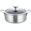 NONE PENTOLA COLORE ARGENTO - DIAMETRO 20 CM - 2 LITRI - ROYAL SWISS - ACCIAIO INOX DI ALTA QUALITÀ - SENZA PFOA - COPERCHIO IN VETRO TEMPERATO - ADATTA A TUTTI I TIPI DI FUOCO - ADATTA PER INDUSTRAZIONE -