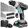 Cecotec Trapano a batteria Cecotec CecoRaptor Perfect Drill, 20 V e 2000 mAh, velocità di 1550 giri/min, coppia massima 46 Nm, 25+1 posizioni