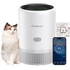 Chuboor Purificatore d'Aria Intelligente per Camera da Letto Casa, Controllo App/Alexa, Monitor PM2.5 Purificatore d'Aria HEPA per Camera da Letto Soggiorno per Animali Domestici
