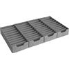 SONGMICS Set di 4 Organizer per Cassetti Intimo, per Cassettiere IKEA PAX, con Divisori, Pieghevoli, Armadio, 50 x 22 x 10 cm, per Calzini, Grigio Tortora