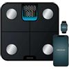 Cecotec Bilancia da bagno intelligente Cecotec con app Surface Precision HealthySmart. Bluetooth e 25 parametri, dimensioni 28x28 cm