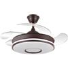 Fabrilamp ABRILA HIGH RANGE Ventilatore DC Dani MINI 59w 6980lm MARRONE 4 pale 6 velocità 91d 3000-4000-6000k Telecomando+intensità regolabile+memoria+timer Aria estiva o invernale Include telecomando e due