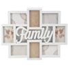 NONE Cornice fotografica in stile collage con legno bianco multiplo per parete o tavolo - Cornice decorativa per varie foto di famiglia - Disponibile per 6, 8 e 9 foto - Ideale per souvenir, casa moderna e