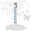 NONE KROWN - Cannone Farfalla Bianca, Coriandoli, Matrimoni e Anniversari, Carta-Cartone, 40 cm, Bianco, Dettagli e Regali per Matrimoni, Comunioni, Compleanni, Battesimi