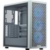 Cooler Master Elite 502 E-ATX Tower Case - 3 ventole RGB da 120mm - Finestra laterale - Gestione cavi - Audio - 1xUSB-A - 1xUSB-C - 474x230x481mm - Colore bianco