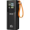 Kynley Power Bank 65W 20000mAh, ricarica rapida USB-C PD per laptop, schermo LED, cavo integrato e torcia, batteria esterna ad alta potenza. ✅ Consegna in 48-72 ore