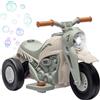 AIYAPLAY Moto Elettrica per Bambini, 3 Ruote, 6 V, 3 km/h, Auto Elettrica per Bambini con Funzione Bolle, Effetti Luminosi e Suoni