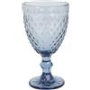 NONE Set di 6 bicchieri in cristallo intagliato blu Sidari, 350 cc con stelo o 270 cc, design vintage per acqua e vino