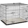 PawHut Gabbia per cani PawHut pieghevole con 2 porte, vassoio rimovibile, cuscino morbido lavabile, telaio in alluminio